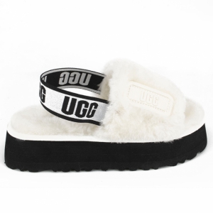 UGG WOMEN'S DISCO SLIDE SEASHELL WHITE