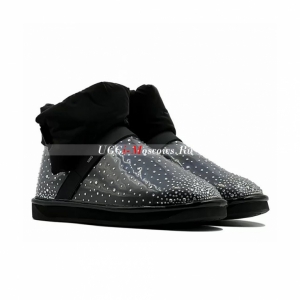 UGG CLEAR QUILITI BOOT BLING BLACK