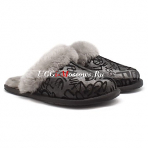 UGG SLIPPER SCUFFETTE II GRAFFITI BLACK