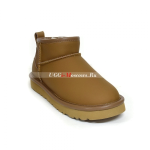 UGG CLASSIC ULTRA MINI LEATHER CHESTNUT