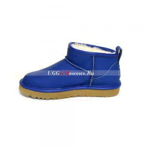 UGG CLASSIC ULTRA MINI LEATHER ROYAL BLUE