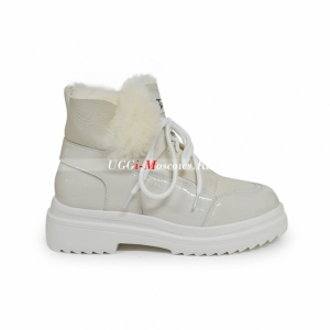 UGG MARTIN PATENT WHITE