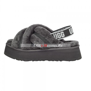 UGG Disco Cross Slide Charcoal