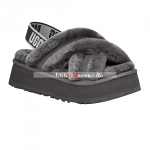 UGG Disco Cross Slide Charcoal