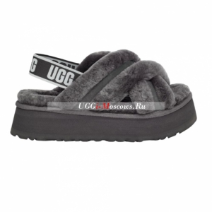 UGG Disco Cross Slide Charcoal