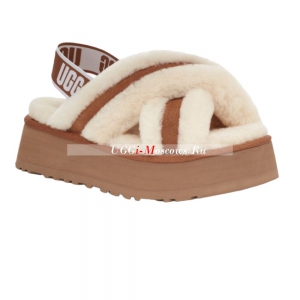 UGG Disco Cross Slide chestnut