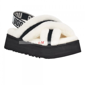 UGG Disco Cross Slide White