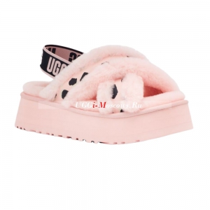 UGG Disco Cross Slide Animalia Pink Scallop