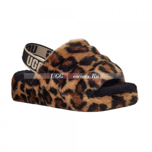 UGG FLUFF YEAH SLIDE LEOPARD