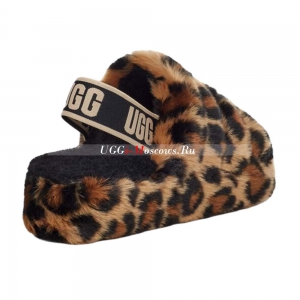 UGG FLUFF YEAH SLIDE LEOPARD