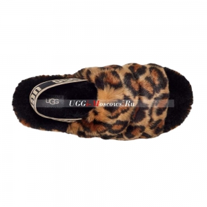 UGG FLUFF YEAH SLIDE LEOPARD