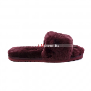 UGG FLUFF SLIDE SLIPPERS DARK PURPLE