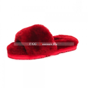 UGG FLUFF SLIDE SLIPPERS BORDO