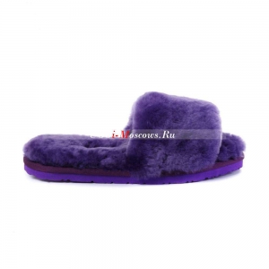 UGG FLUFF SLIDE SLIPPERS PURPLE