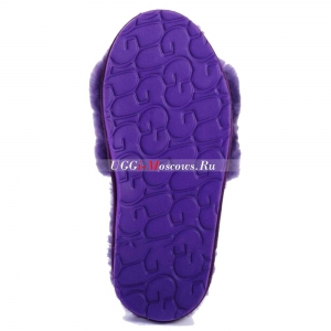 UGG FLUFF SLIDE SLIPPERS PURPLE