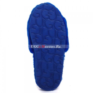 UGG FLUFF SLIDE SLIPPERS BLUE