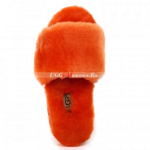 UGG FLUFF SLIDE SLIPPERS ORANGE