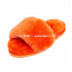 UGG FLUFF SLIDE SLIPPERS ORANGE