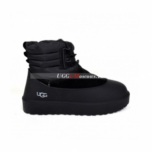 UGG CLASSIC MINI LACE-UP WEATHER BLACK