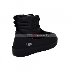 UGG CLASSIC MINI LACE-UP WEATHER BLACK