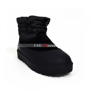 UGG CLASSIC MINI LACE-UP WEATHER BLACK