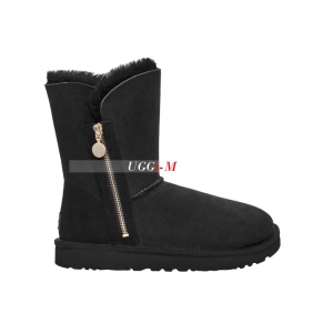 UGG BAILEY SHORT ZIP BLACK