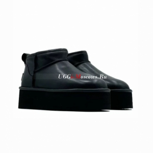 CLASSIC ULTRA MINI PLATFORM LEATHER BLACK