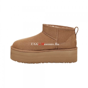 UGG CLASSIC ULTRA MINI PLATFORM CHESTNUT