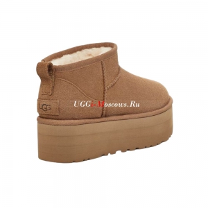 UGG CLASSIC ULTRA MINI PLATFORM CHESTNUT