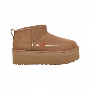 UGG CLASSIC ULTRA MINI PLATFORM CHESTNUT