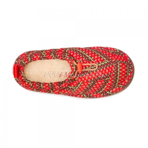 UGG MAXI HERITAGE BRAID CLOG RED