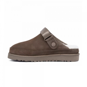 UGG GOLDENSTAR CLOG CHOCOLATE с мехом