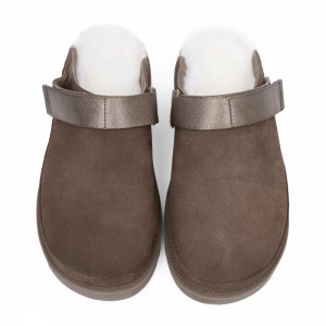 UGG GOLDENSTAR CLOG CHOCOLATE с мехом