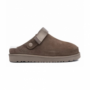 UGG GOLDENSTAR CLOG CHOCOLATE с мехом