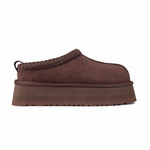 UGG WOMEN'S TASMAN TAZZ PLATFORM CHOCOLATE