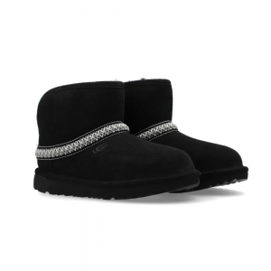 UGG CLASSIC MINI CRESENT BLACK