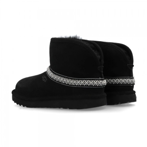 UGG CLASSIC MINI CRESENT BLACK