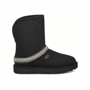 UGG CLASSIC SHORT CRESCENT BLACK