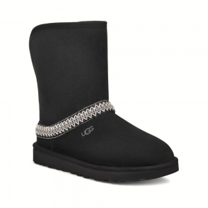 UGG CLASSIC SHORT CRESCENT BLACK