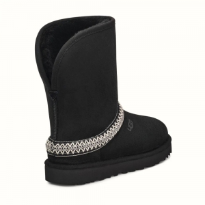 UGG CLASSIC SHORT CRESCENT BLACK