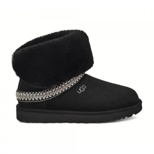 UGG CLASSIC SHORT CRESCENT BLACK