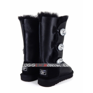 Ugg Kids Bailey Bling Tall Metallic - Black