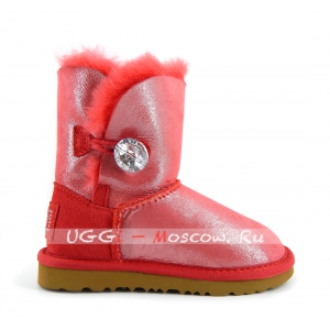 Ugg Kids Bailey Button Glitter Bling - Rose