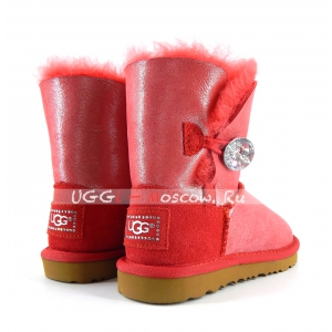 Ugg Kids Bailey Button Glitter Bling - Rose