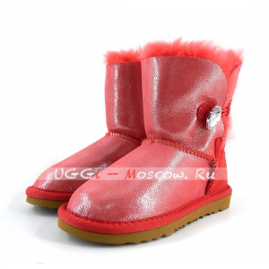 Ugg Kids Bailey Button Glitter Bling - Rose