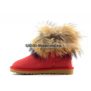 UGG Women With Fox Fur mini - Red