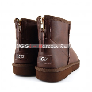 Ugg Men Classic Mini ZIP ROCK Metallic - Chocolate