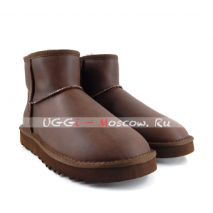 Ugg Men Classic Mini ZIP ROCK Metallic - Chocolate