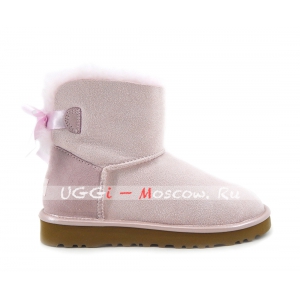 Ugg Mini Bailey Bow II Metallic - Seashell Pink