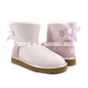 Ugg Mini Bailey Bow II Metallic - Seashell Pink